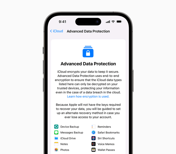 Advanced Data Protection for iCloud