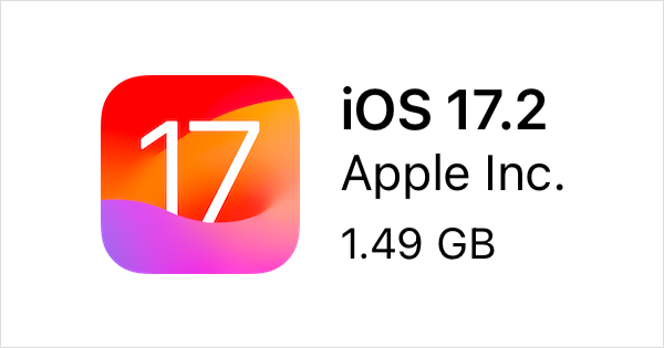 iOS 17.2とiPadOS 17.2がリリース