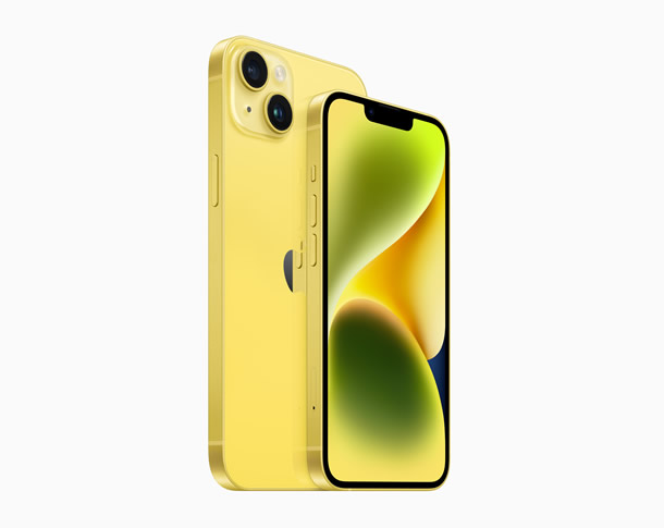 アップル、iPhone 14 / 14 Plusに新色「イエロー」追加　3月10日予約開始　14日発売