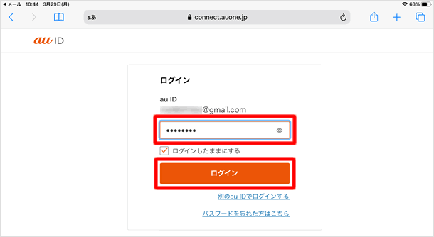 パスワード入力