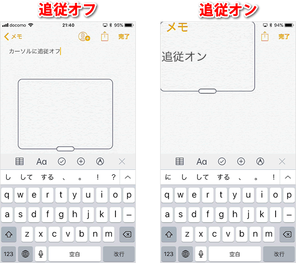 カーソルに追従