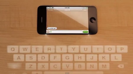 Iphone 5コンセプトデザインビデオ 透明ディスプレイ レーザーキーボード Teachme Iphone