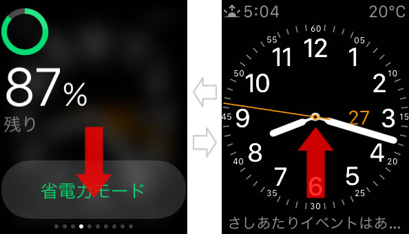 バッテリ残量が表示された